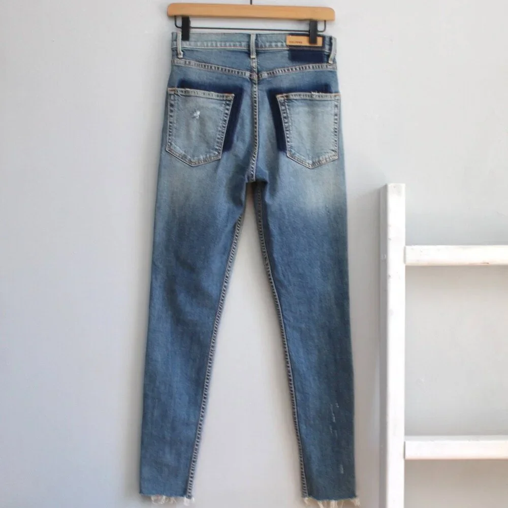 GRLFRND Kendall Super Stretch High Rise Skinny Jeans Blue Duran Size 27 - Picture 3 of 10